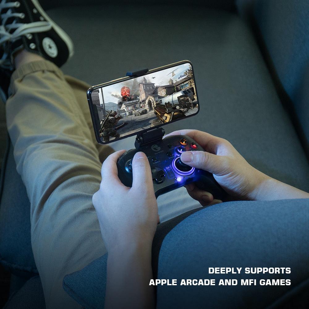 Pro Wireless Bluetooth Game Controller Mobile Gamepad with Phone Holder for Nintendo Switch / Android / iPhone / PC (RG)(1U55)(F55)