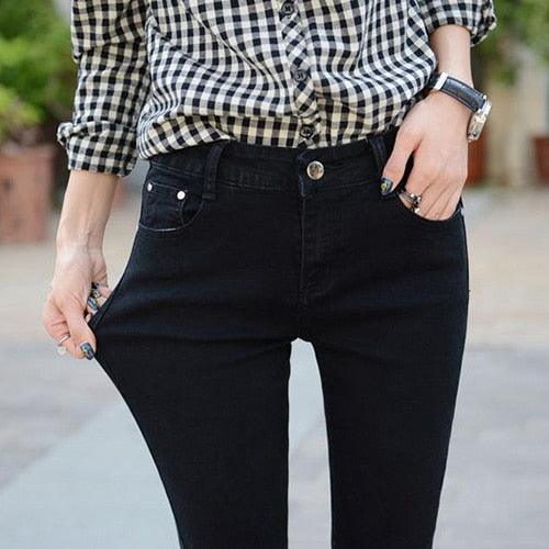 Great Women's Blue Jeans - Stretch Classics Denim Pants - Women High Waisted Skinny Ladies Jeans (TB6)