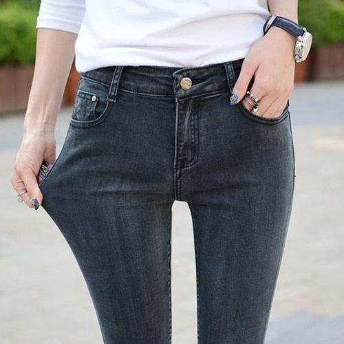 Great Women's Blue Jeans - Stretch Classics Denim Pants - Women High Waisted Skinny Ladies Jeans (TB6)