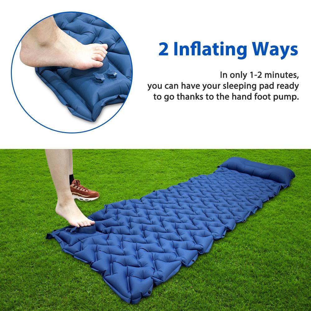 Top Inflatable Air Mattress - Sleeping Mattresses In Tent with Pump Pillow Cushion (1U89)(6LT1)