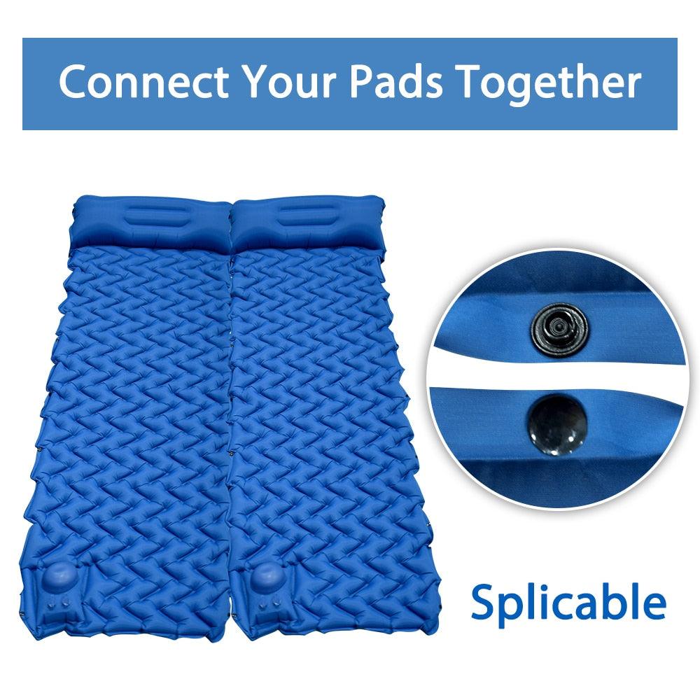 Top Inflatable Air Mattress - Sleeping Mattresses In Tent with Pump Pillow Cushion (1U89)(6LT1)