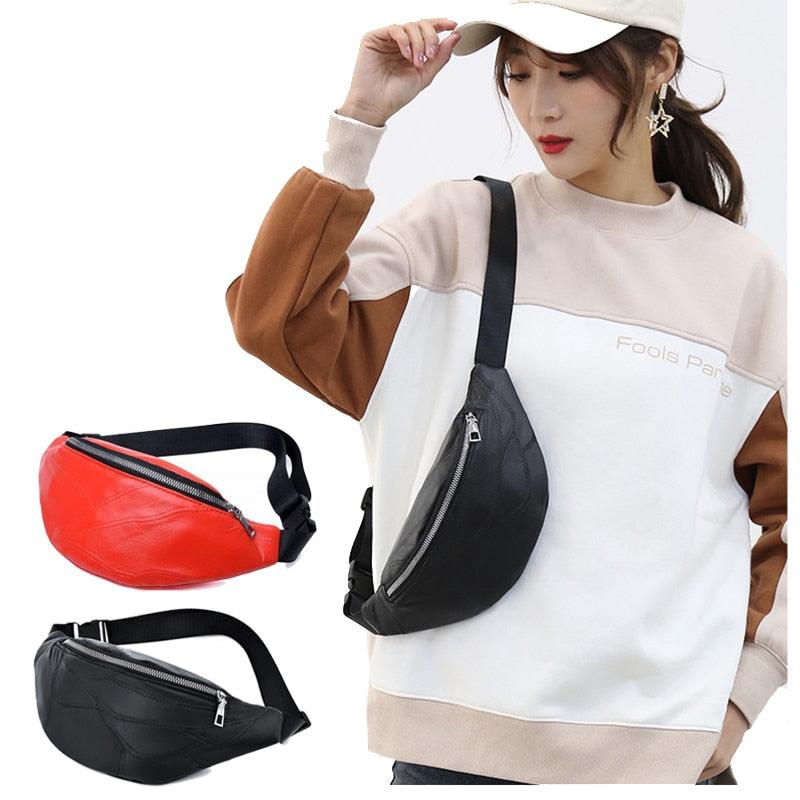 Genuine Leather Waist Bag - Fashion Fanny Pack - Money Pouch Fashion Travel Shoulder (LT8)(F79)