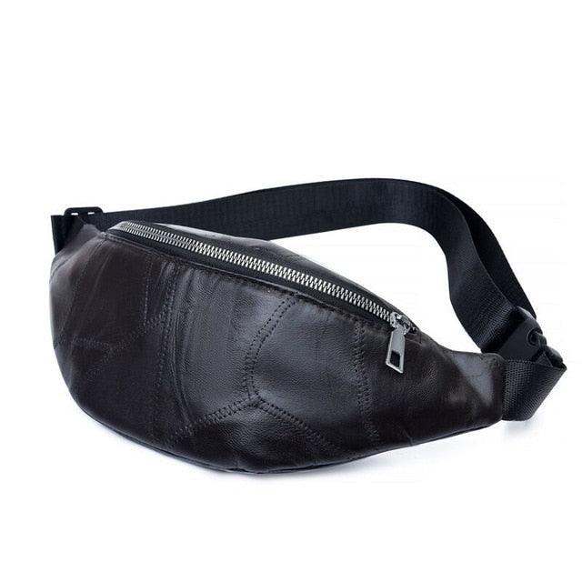 Genuine Leather Waist Bag - Fashion Fanny Pack - Money Pouch Fashion Travel Shoulder (LT8)(F79)