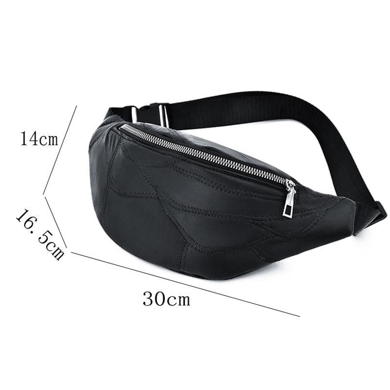 Genuine Leather Waist Bag - Fashion Fanny Pack - Money Pouch Fashion Travel Shoulder (LT8)(F79)