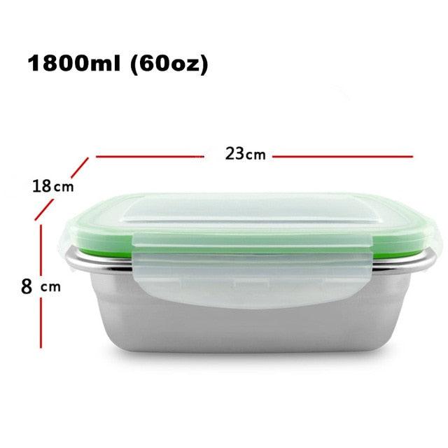 Stainless Steel Lunch Containers Food Preservation Leak Proof Food Storage Container (D61)(2AK1)(AK8)