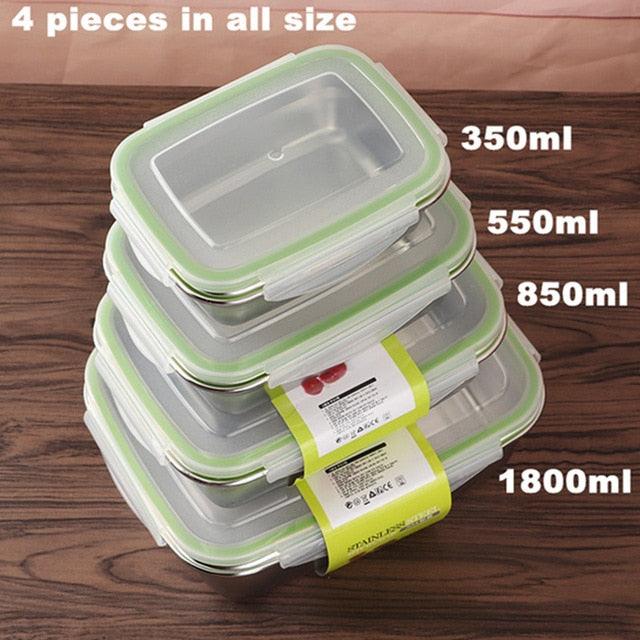 Stainless Steel Lunch Containers Food Preservation Leak Proof Food Storage Container (D61)(2AK1)(AK8)