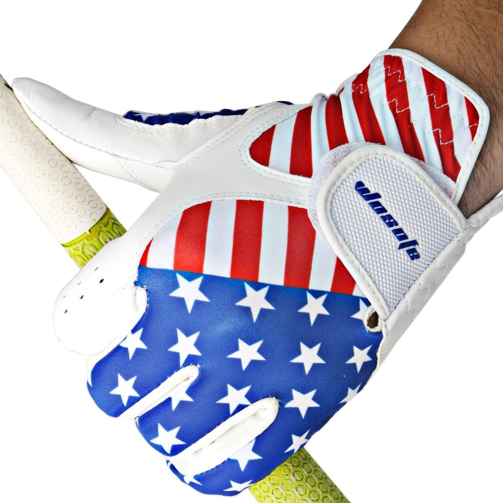 Great Golf Gloves - American Flag - Men's Left Handed ventilation Golf Gloves (D17)(4AC1)