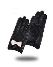 great Women's Winter Genuine Leather Gloves - Touch Screen Gloves - Bow Cute (D44)(6WH1)