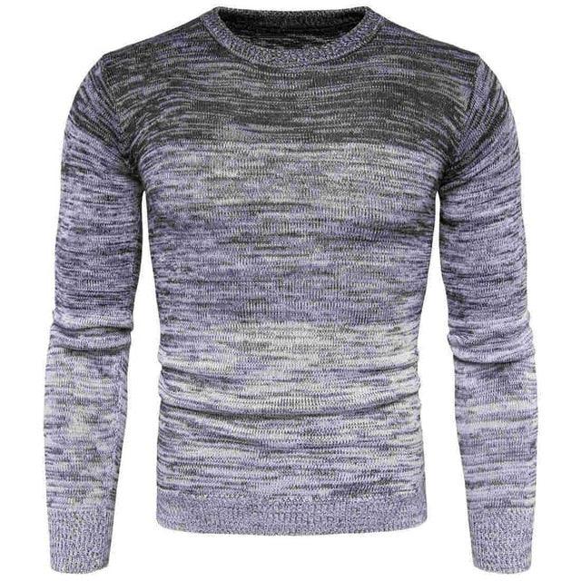 Great Change Color Printed Knitted Sweater - Men Pullover Slim Fit Casual Knitting Tops (1U100)