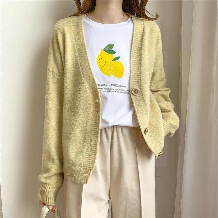 Winter Women Sweater Cardigans - Oversize V neck Knit Cardigans - Girls Outwear Chic Tops (TP4)(TB8C)