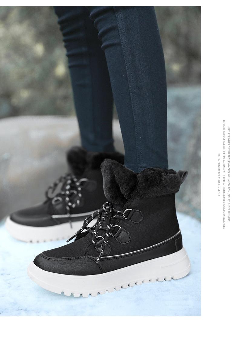 Snow Boots Outdoor Non-slip Sneakers - Plush Warm Woman Waterproof Winter Boots - Women Platform Ankle Boots (BB2)(CD)(WO4)(BB5)(F38)(3U38) - Deals DejaVu