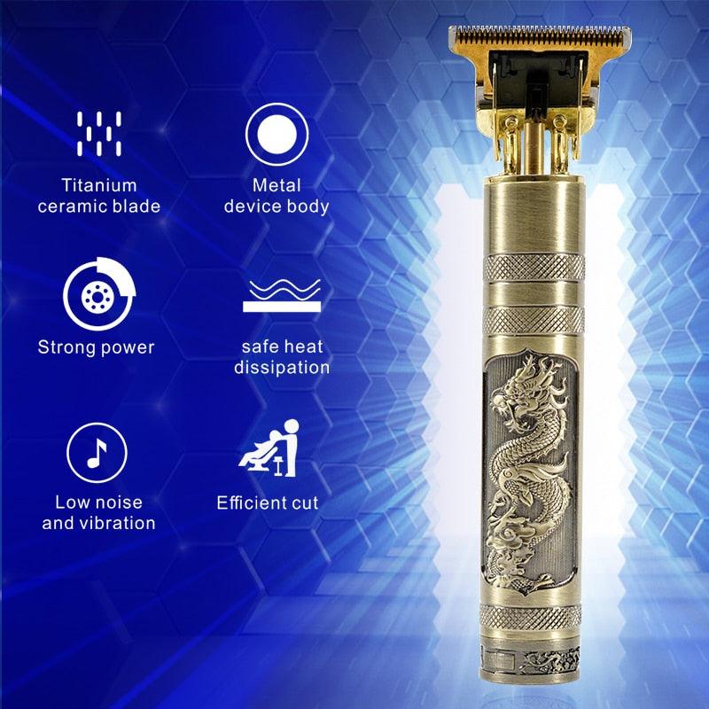 Professional Barber Hair Clipper - Rechargeable Electric T-Outliner Finish Cutting Machine - Beard Trimmer Shaver Cordless Corded (BD6)(1U45)(F45)