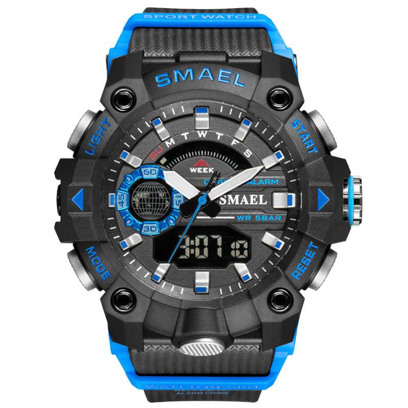 Military Watches - Men Sport Watch - New 50M Waterproof Wristwatch Stopwatch Alarm LED Light (MA9)(RW)(1U84)
