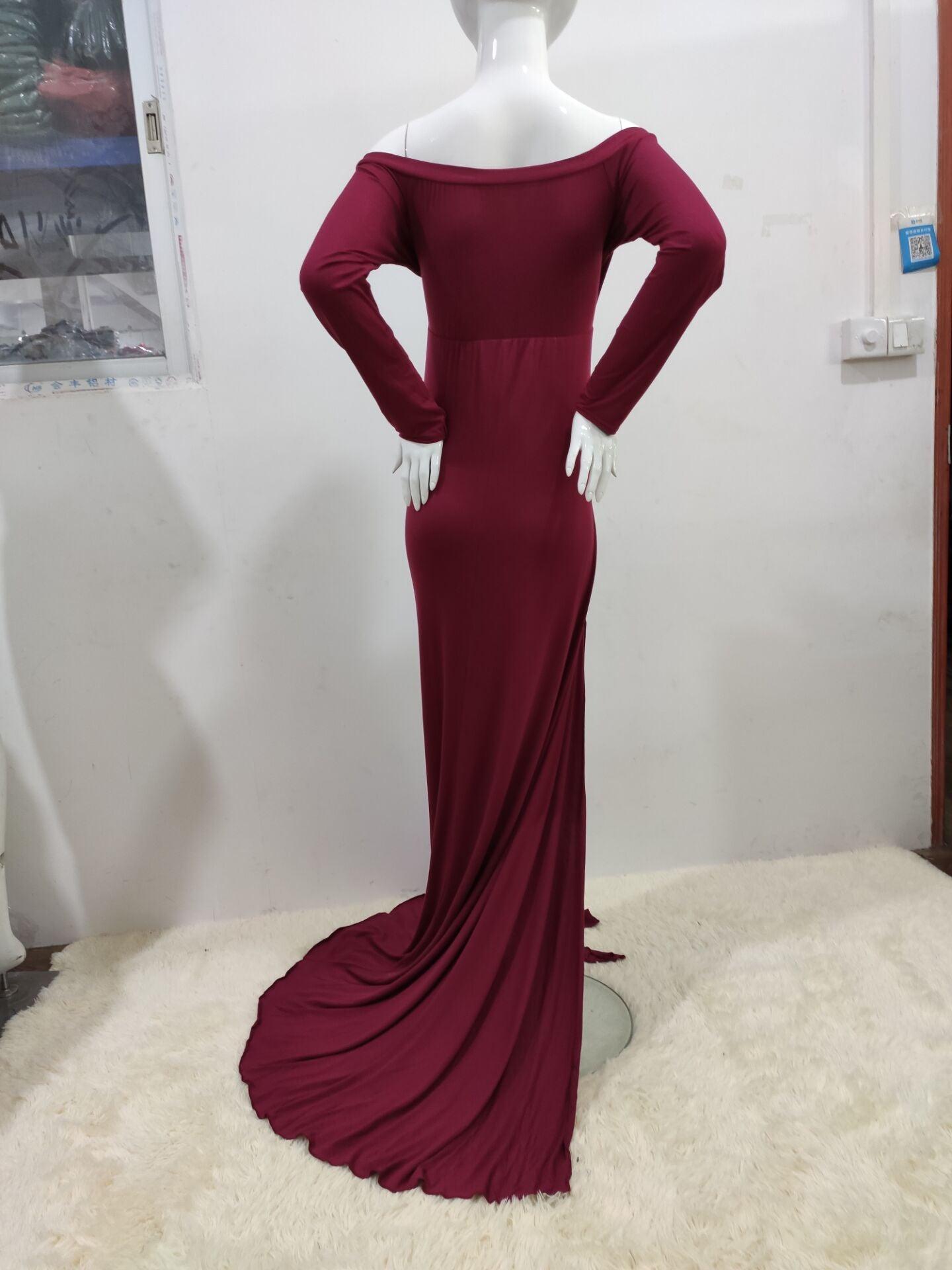 Maternity White Photo Dress - Pregnant Women Mermaid Sexy Gown Pregnancy Dress (1U5)(Z6)(Z8)(1Z1)(2Z1)(3Z1)(4Z1)(7Z1)