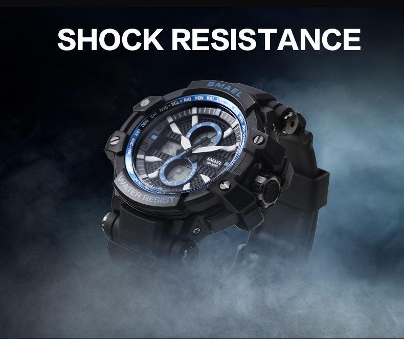 Sport Watches For Men Military Clock - Watch 50M Waterproof Luminous White Wristwatch Band (MA9)(RW)(1U84)