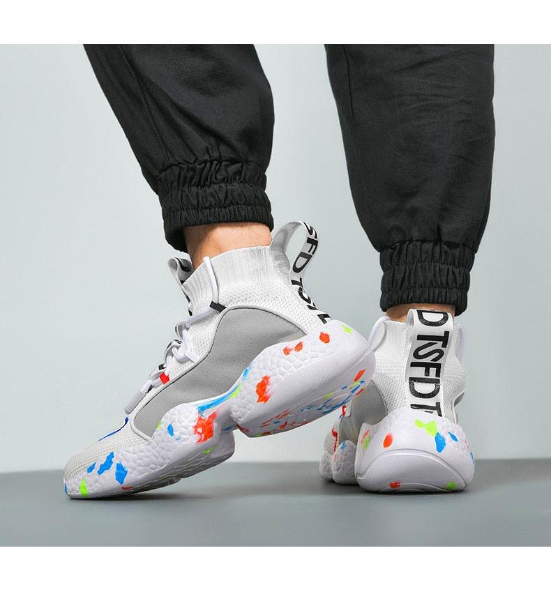 Great Men Sneaker - Soft Casual Shoes - Sock Shoes Fashion plus size 45 46 47 48 Tenis Masculino Adulto High Top Man Flat Shoes (MSC3)(MSC7)(MSA1)(MCM)(MSA2)(1U12) - Deals DejaVu