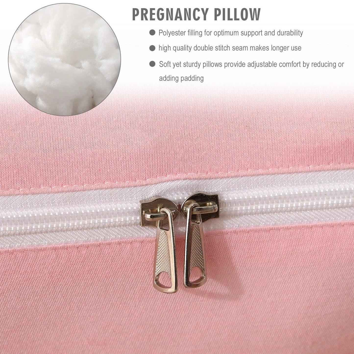 Superior Quality Pregnancy Pillow - Large Size Sleeping - Support Pillow For Pregnant Women - Nice J Shape Maternity Pillows (8Z2)(9Z2)(1Z3)(1U7) - Deals DejaVu