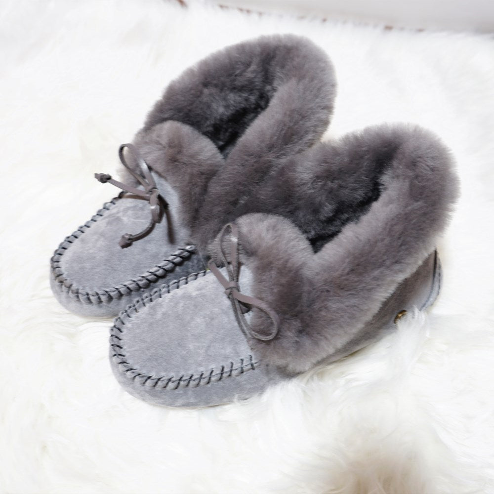 Amazing 100% Genuine Leather waterproof women flat shoes - comfortable winter warm natural fur snow shoes fashion non-slip (FS)(CD)(1U40)(1U38)(1U107)