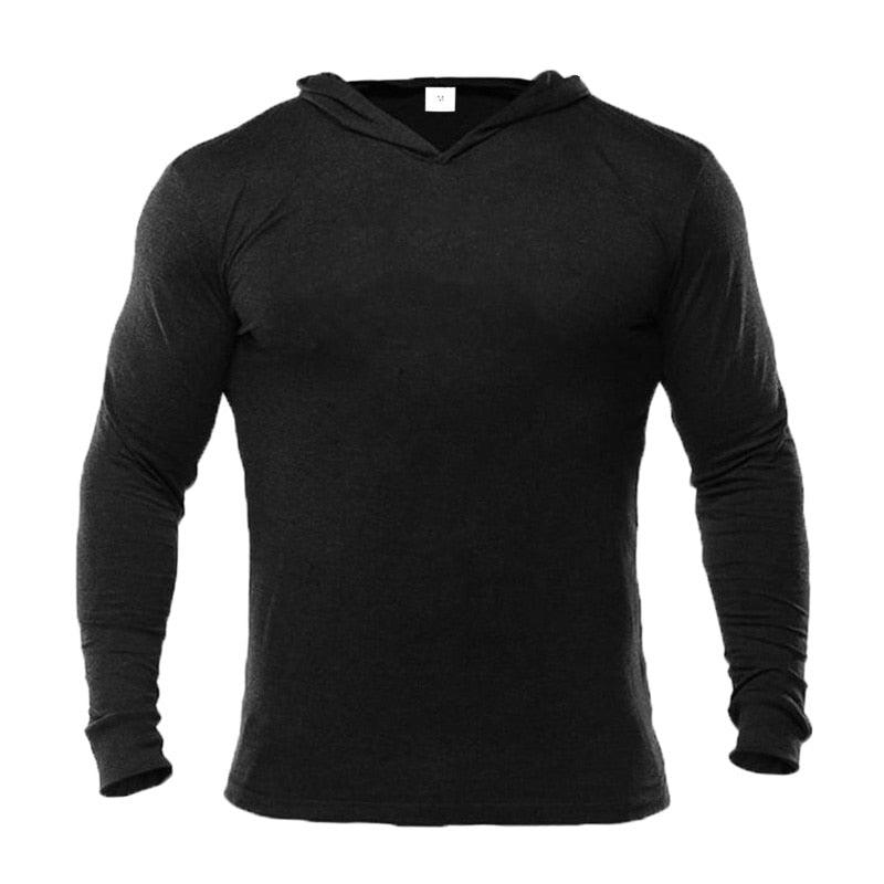 Brand Autumn Fitness Clothing -Mens Hooded T Shirt Streetwear -Bodybuilding Long Sleeve Tshirt (TM5)(CC1)(1U100)(TM7)(1U101)(1U100)