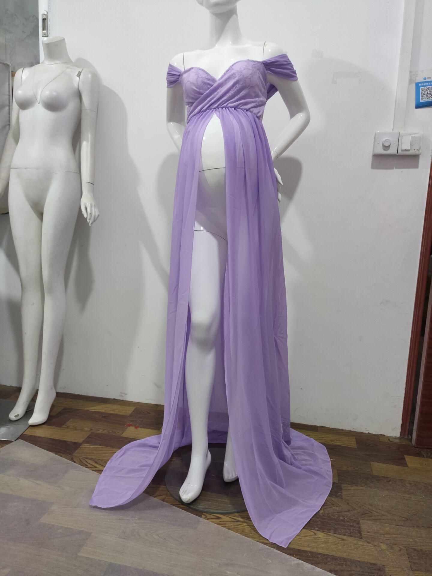 Great White Maternity Dresses For Photography Gown - Baby Shower Dresses -Prenatal Photo Clothes Chiffon Floor(1U5)(Z6)(Z8)(1Z1)(2Z1)(3Z1)(4Z1)(7Z1)