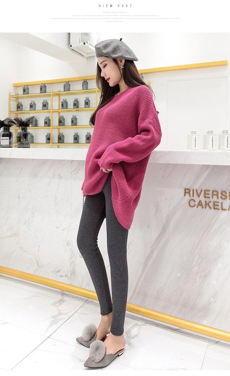 Winter Maternity Leggings - Thick Adjustable Waist Velvet Line Pregnant Women Pregnancy Clothes Pants Ropa Mujer Maternal (2Z7)(7Z2)(1U4)