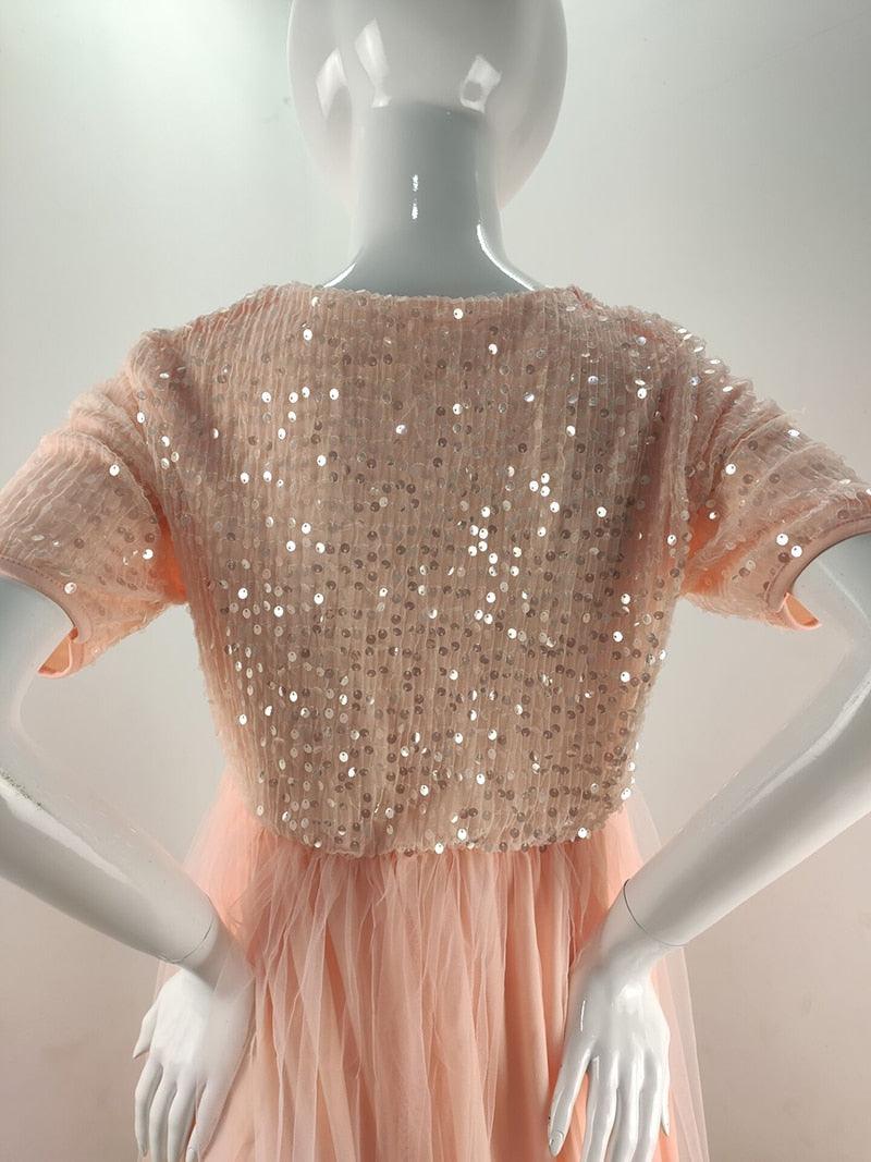 Sequin Tulle Maternity Leisure Dresses - Elegant Pregnancy Baby Shower Photography Props Clothes - Summer Pregnant Women Maxi Gown (Z6)(1Z1)(2Z1)(3Z1)(7Z1) - Deals DejaVu