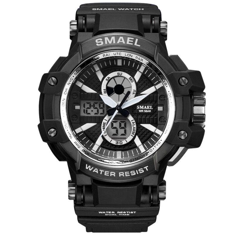 Sport Watches For Men Military Clock - Watch 50M Waterproof Luminous White Wristwatch Band (MA9)(RW)(1U84)