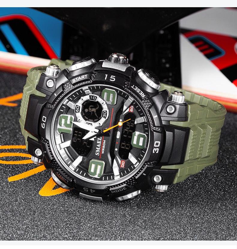 Quartz Watch For Men - Waterproof Stopwatch LED - Male Clock - Sport Watches Men relogio masculino Digital (MA9)(RW)(1U84)