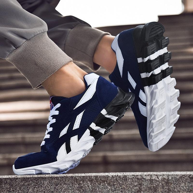 Spring Autumn Sneakers for Men - Plus Size 46 Running Shoes - Air Mesh Outdoor Sports Shoes Breathable Shoes Man White Black Blue (MSC3)(MSC7)(MSA1)(MCM)(MSA2)(1U12) - Deals DejaVu