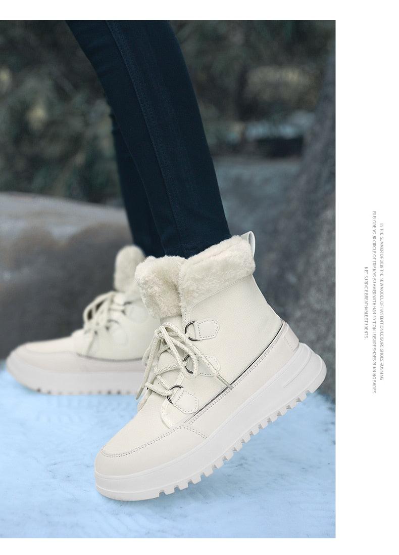 Snow Boots Outdoor Non-slip Sneakers - Plush Warm Woman Waterproof Winter Boots - Women Platform Ankle Boots (BB2)(CD)(WO4)(BB5)(F38)(3U38) - Deals DejaVu