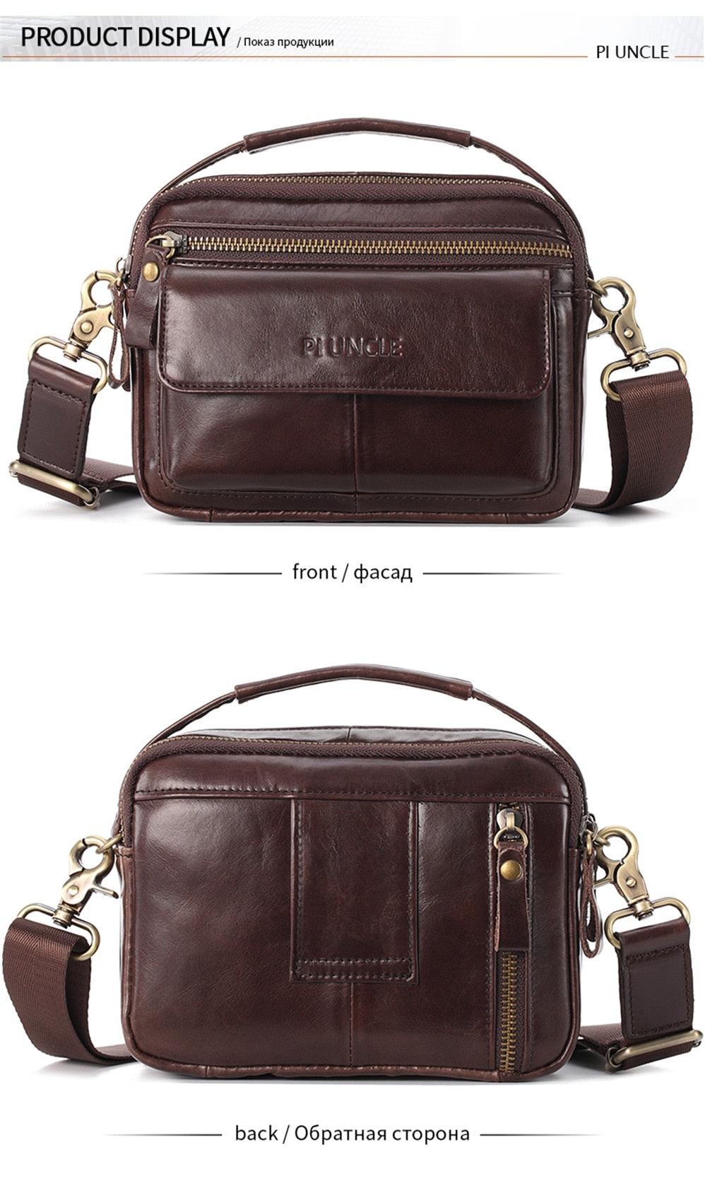 Great Men Shoulder Bag - men genuine Leather Shoulder Bags - Men Handbags Capacity Soft Leather Bag For Man Messenger Bags Tote Bag (3MA1)(LT4)(1U78) - Deals DejaVu