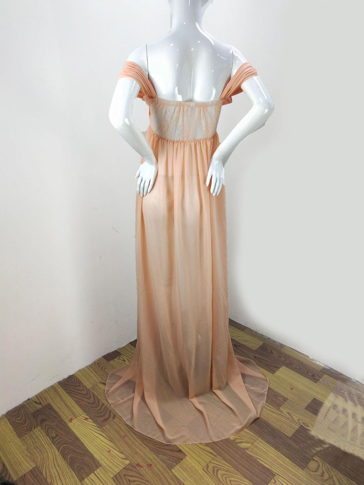 Great White Maternity Dresses For Photography Gown - Baby Shower Dresses -Prenatal Photo Clothes Chiffon Floor(1U5)(Z6)(Z8)(1Z1)(2Z1)(3Z1)(4Z1)(7Z1)