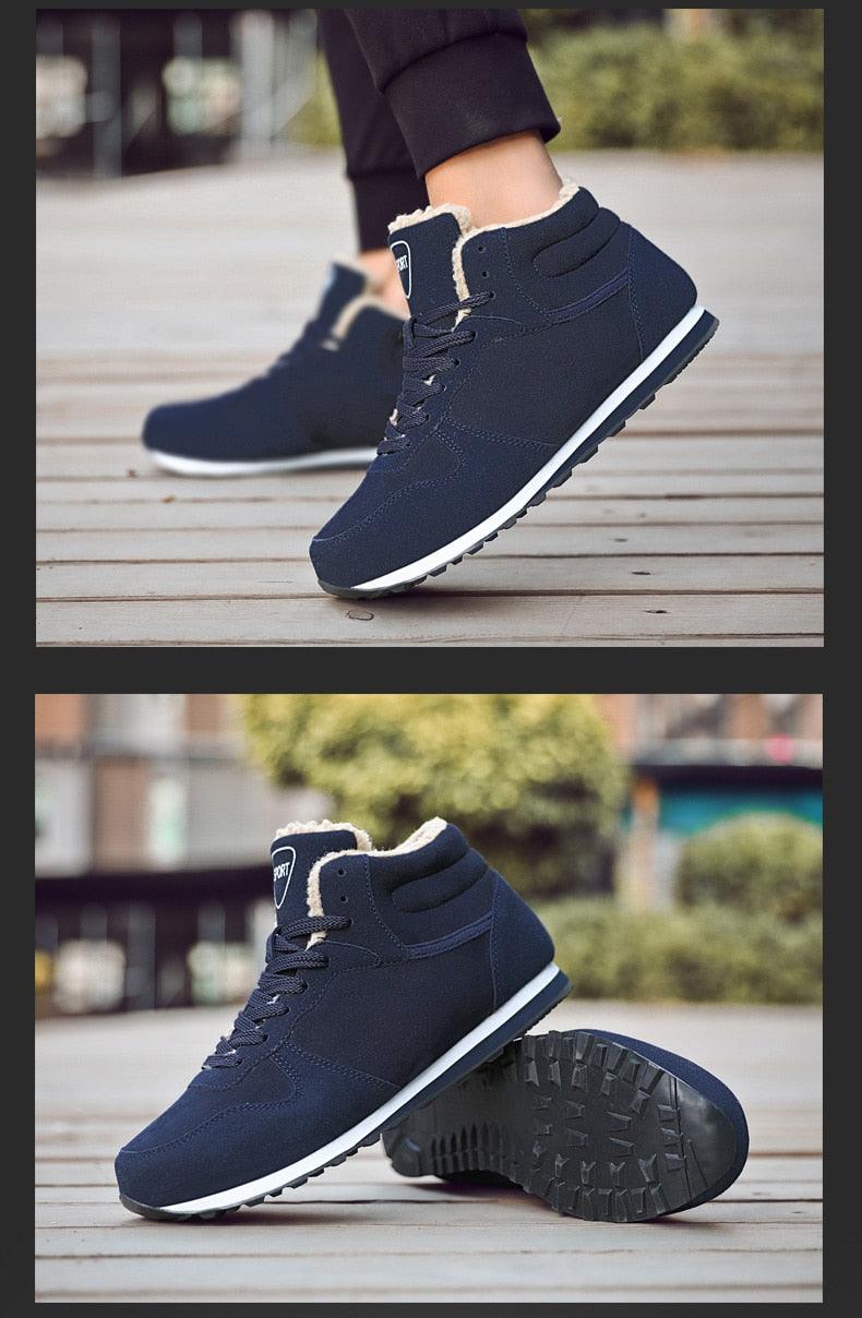 Great Winter Men Boots - Casual Plush Women High-top Shoes Lace-Up Breathable Couple Footwear 2021 Brand Quality Flats Hot Sale (MSC3)(MCM)(1U16)(1U12) - Deals DejaVu