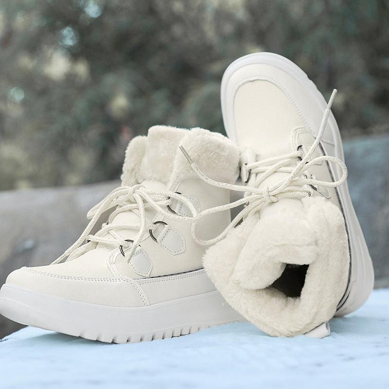 Snow Boots Outdoor Non-slip Sneakers - Plush Warm Woman Waterproof Winter Boots - Women Platform Ankle Boots (BB2)(CD)(WO4)(BB5)(F38)(3U38) - Deals DejaVu