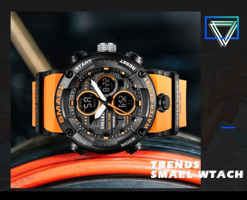 Sport Watch Men Waterproof LED Digital Watches - Stopwatch 8038 - Men Watches Quartz (MA9)(RW)(1U84)