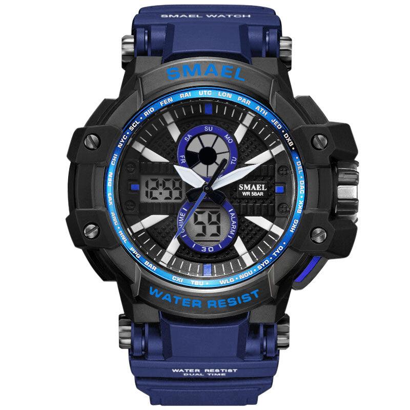 Sport Watches For Men Military Clock - Watch 50M Waterproof Luminous White Wristwatch Band (MA9)(RW)(1U84)