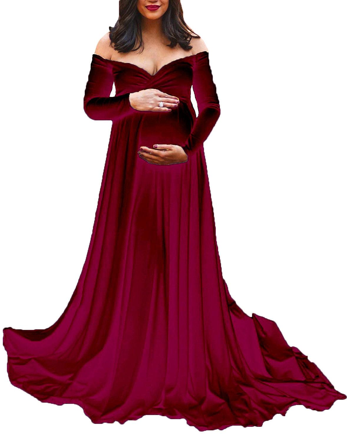 Gorgeous Pregnancy Dress for Photo Shoot - Women Baby Shower Dress - Photography Maternity Gown (1U5)(Z6)(Z8)(1Z1)(2Z1)(3Z1)(4Z1)(7Z1)