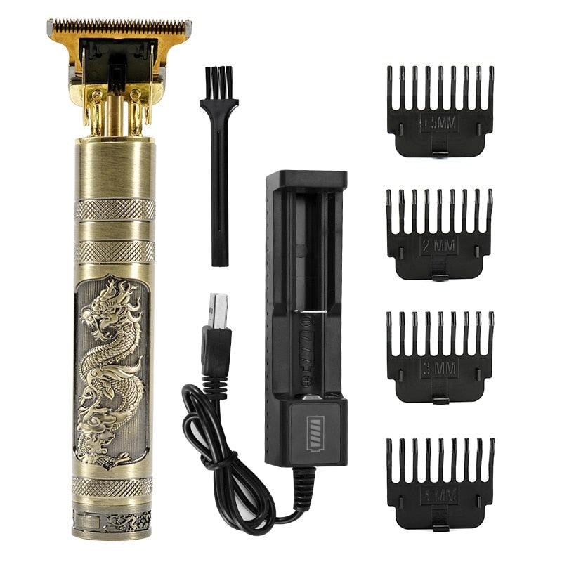 Professional Barber Hair Clipper - Rechargeable Electric T-Outliner Finish Cutting Machine - Beard Trimmer Shaver Cordless Corded (BD6)(1U45)(F45)