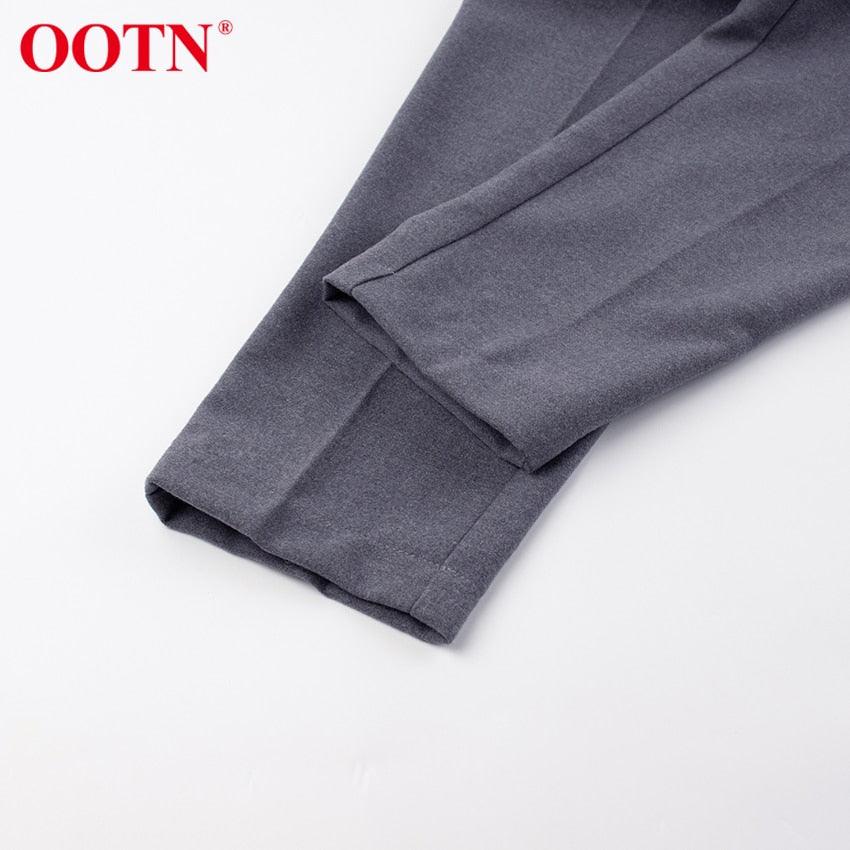 Amazing Office Work Trousers Ladies High Waist Gray Pants - Women Autumn Winter Woolen Pocket Casual Pencil Pants Female Fashion (BP)(1U25) - Deals DejaVu