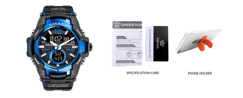 Men Watches - Sport Watch Waterproof 50M Wristwatch Relogio Masculino Militar 1805 Men's Clock (MA9)(RW)(1U84)