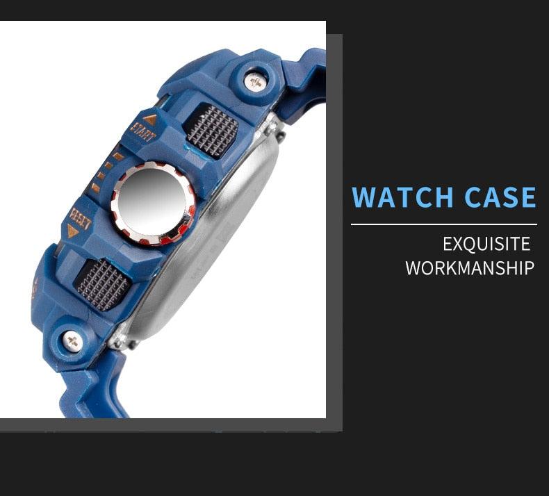 Military Watch For Men 50M Waterproof Clocks Luminous - Hands Digital Wristwatches Black Gold (MA9)(RW)(1U84)