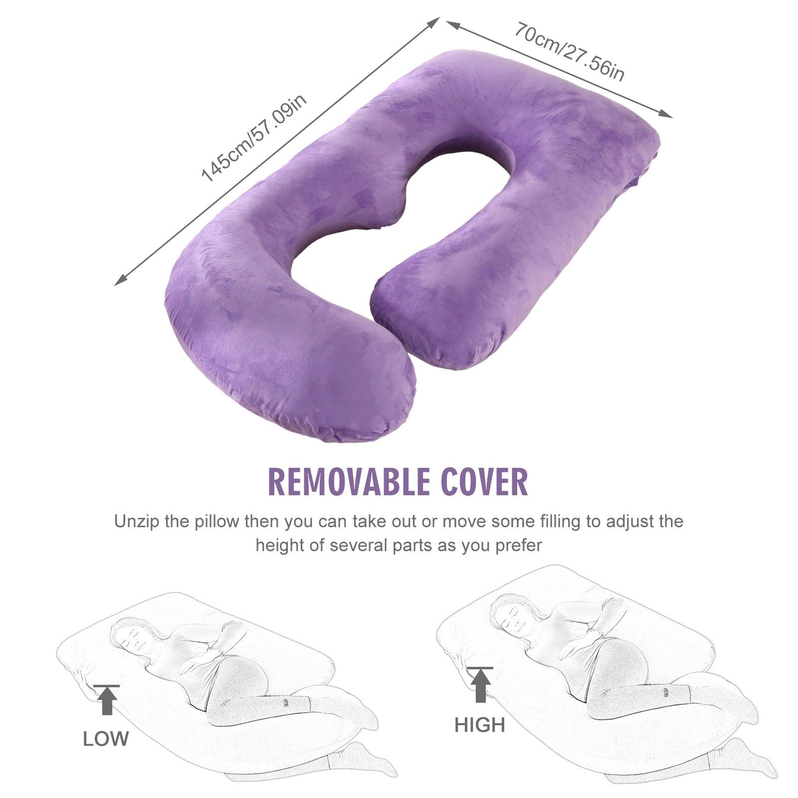 Superior Quality Pregnancy Pillow - Large Size Sleeping - Support Pillow For Pregnant Women - Nice J Shape Maternity Pillows (8Z2)(9Z2)(1Z3)(1U7) - Deals DejaVu