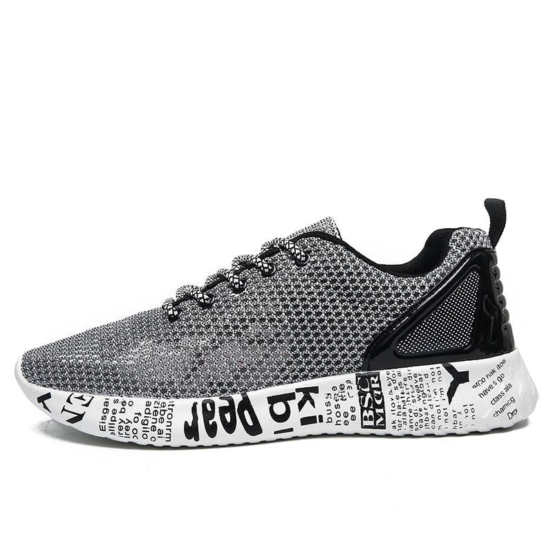 New Great Fashion Graffiti Men Shoes - Mesh Openwork Breathable Lightweight Non-slip Shoes - Men Sneakers Black Casual Loafers (MSC3)(MSC7)(MSA1)(MCM)(MSA2)(1U12) - Deals DejaVu