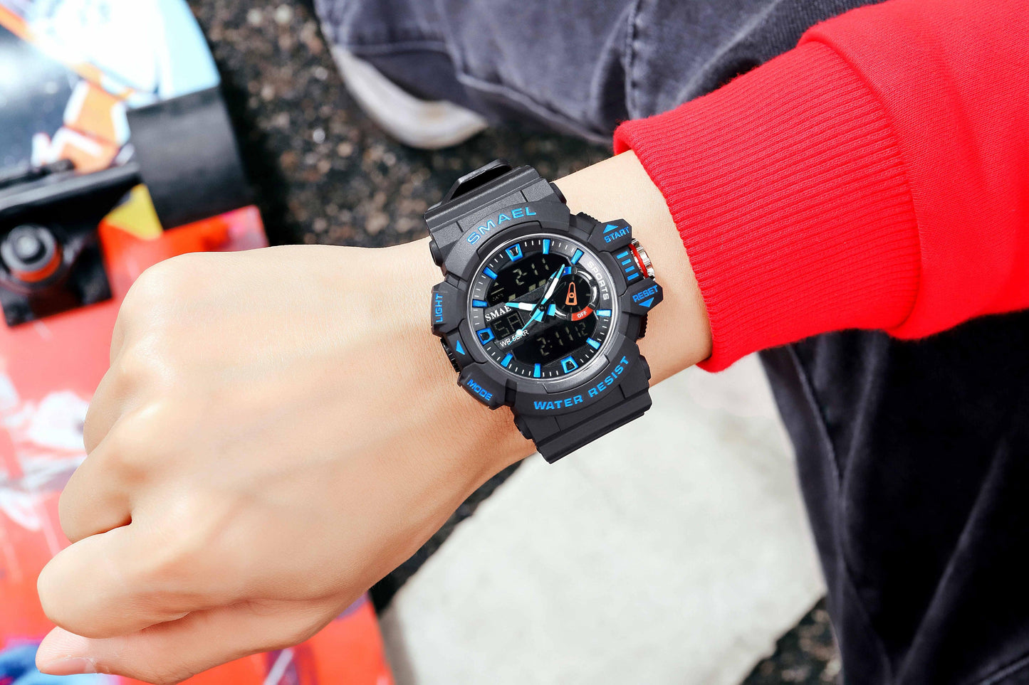 Military Watch For Men 50M Waterproof Clocks Luminous - Hands Digital Wristwatches Black Gold (MA9)(RW)(1U84)
