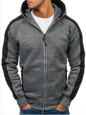Men Sports Casual Wear Zipper - Fashion Tide Jacquard Hoodie - Fleece Jacket Fall Sweatshirts Spring Autumn Coat (TM5)(CC1)(1U100)