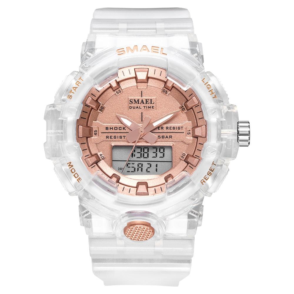 Woman Watch Quartz - Sports Watches Kids 50M Waterproof Wristwatches - Jelly Starp Clock 8025 Children Clocks Lady Watch Women (RW)(1U82)(1U84)(1U48)