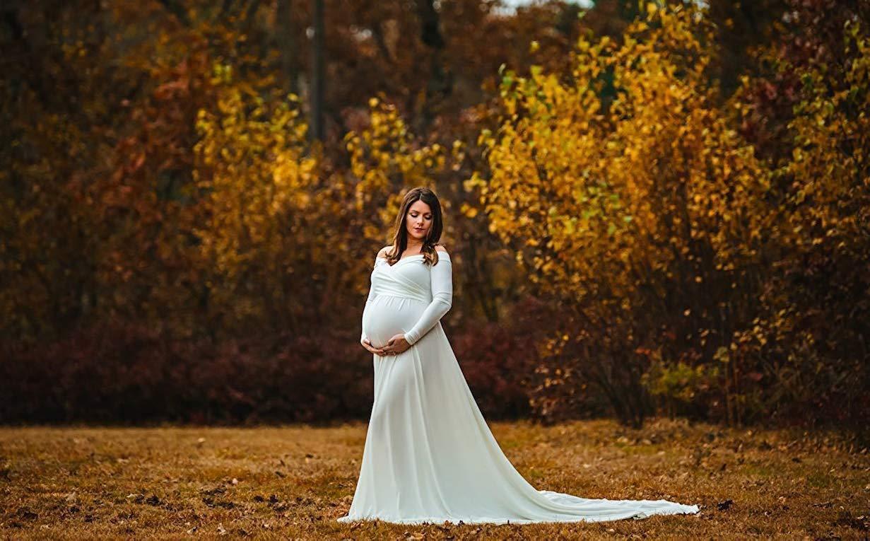 Gorgeous Pregnancy Dress for Photo Shoot - Women Baby Shower Dress - Photography Maternity Gown (1U5)(Z6)(Z8)(1Z1)(2Z1)(3Z1)(4Z1)(7Z1)
