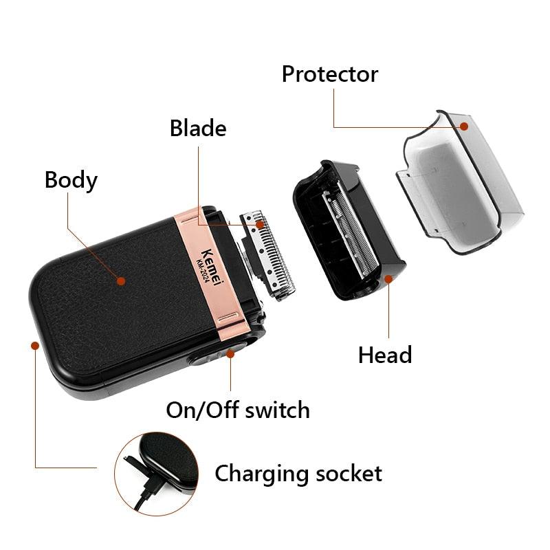 Professional Barber Hair Clipper - Rechargeable Electric T-Outliner Finish Cutting Machine - Beard Trimmer Shaver Cordless Corded (BD6)(1U45)(F45)
