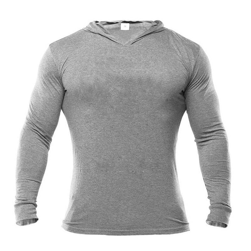 Brand Autumn Fitness Clothing -Mens Hooded T Shirt Streetwear -Bodybuilding Long Sleeve Tshirt (TM5)(CC1)(1U100)(TM7)(1U101)(1U100)