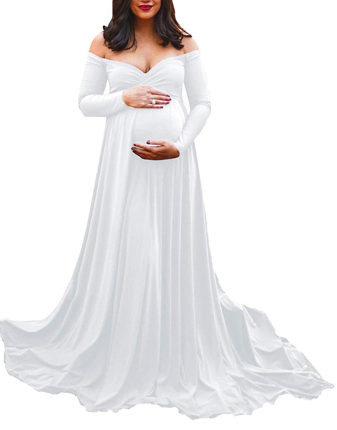 Gorgeous Pregnancy Dress for Photo Shoot - Women Baby Shower Dress - Photography Maternity Gown (1U5)(Z6)(Z8)(1Z1)(2Z1)(3Z1)(4Z1)(7Z1)